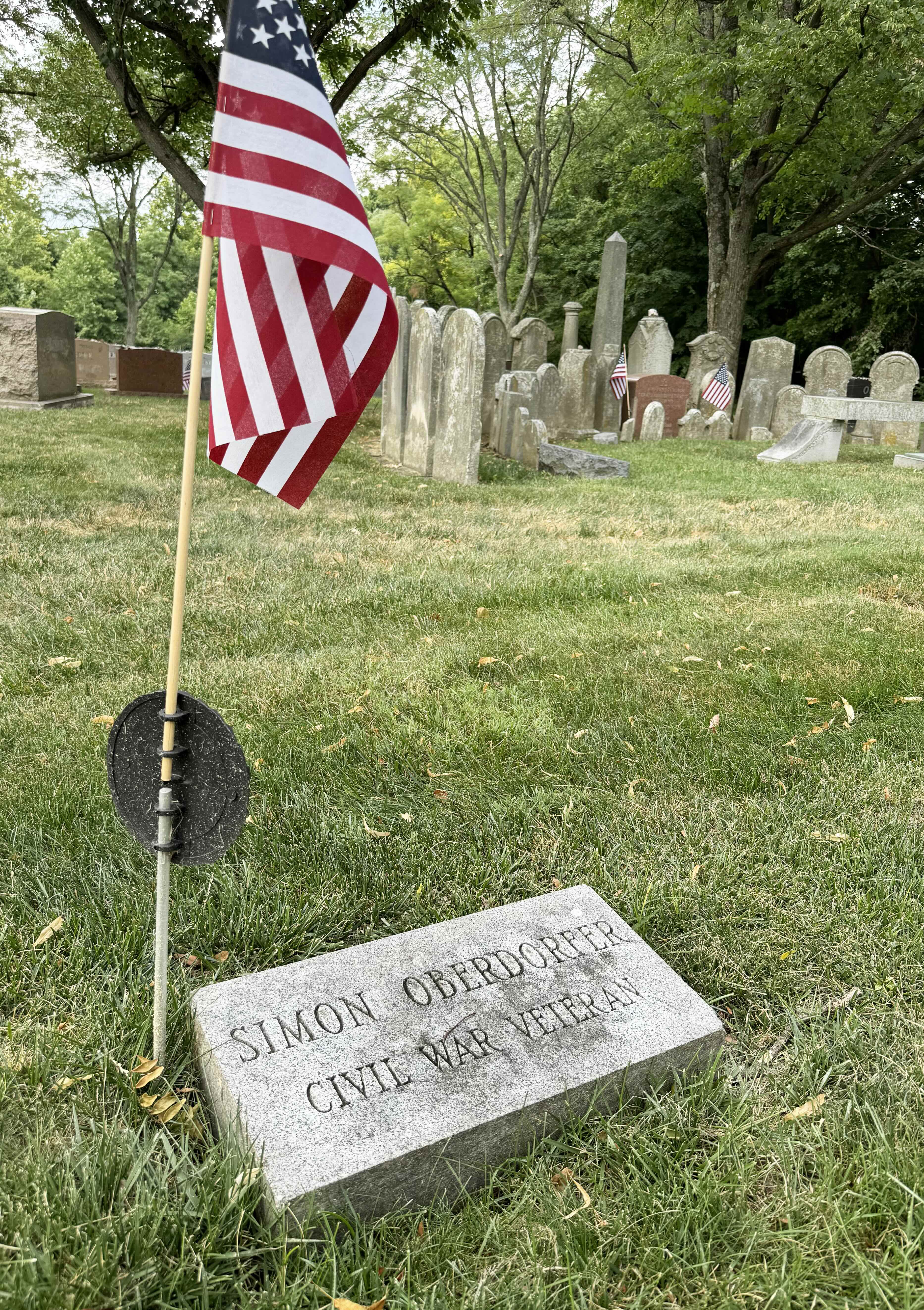 headstone in cemetery