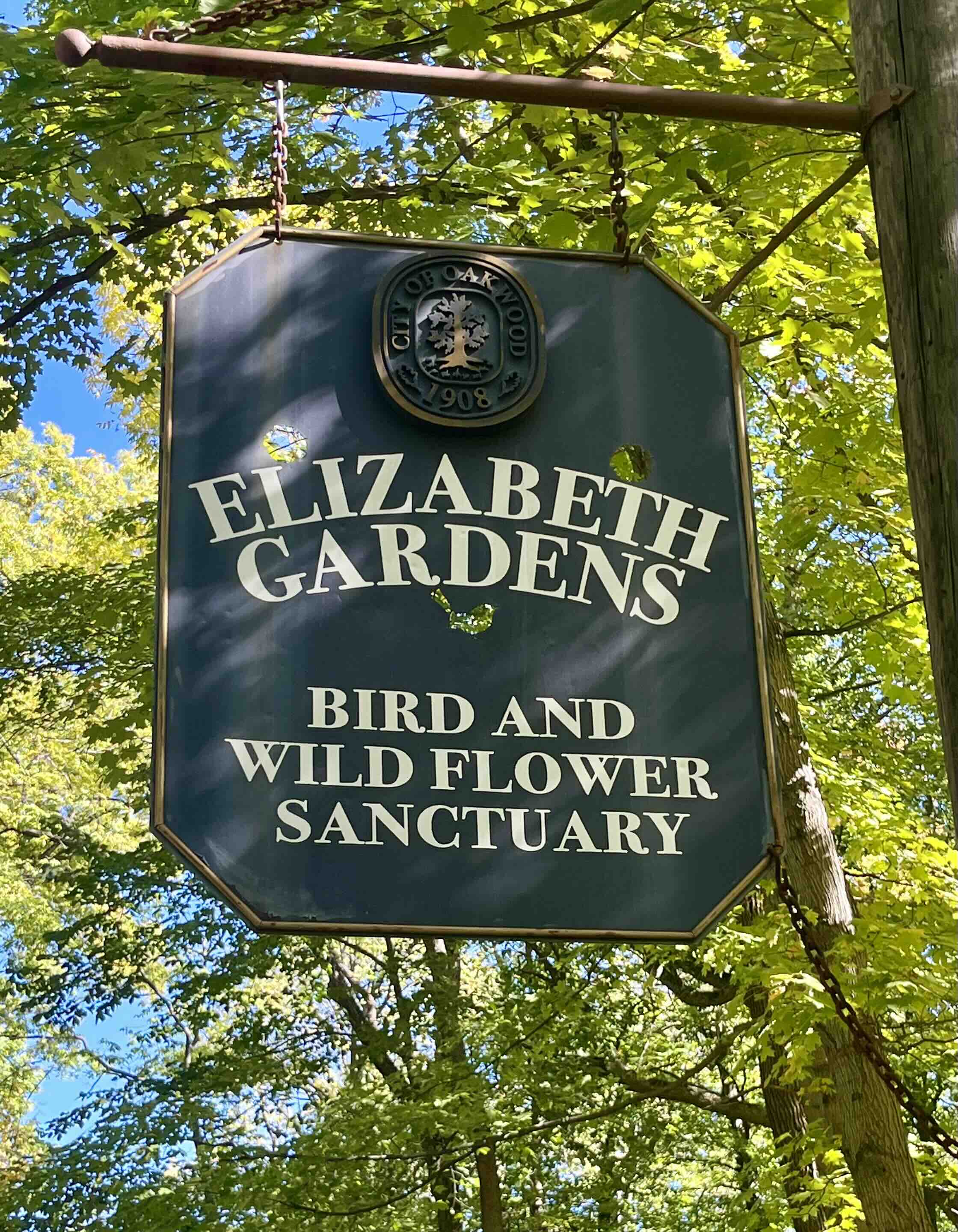 Elizabeth Gardens road sign